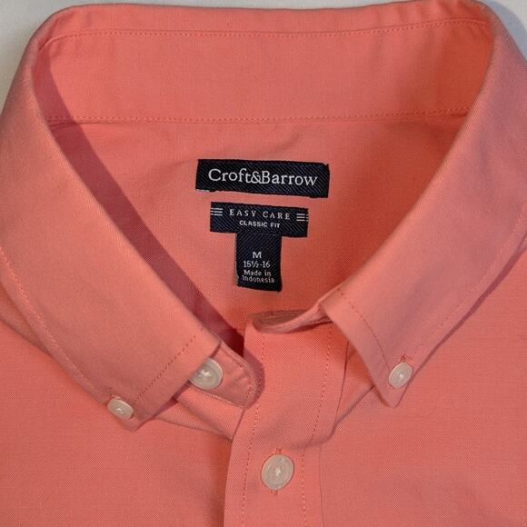 Croft&Barrow Men's Short Sleeved Dress Shirt. Neck Size 15.5-16 (M). Pre-Owned. - Picture 6 of 9